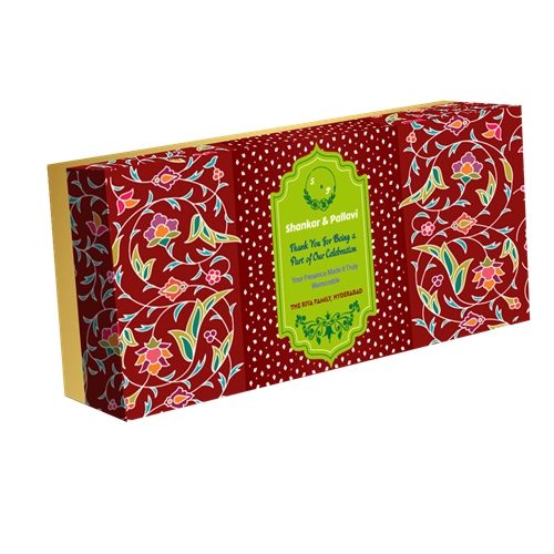 Wedding Return Gift Box Premium Gold Single Compartment